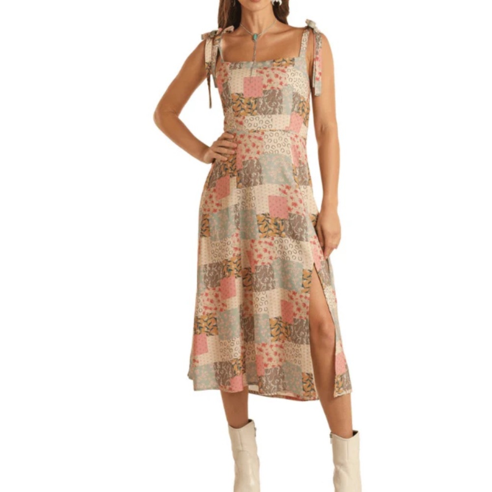 Rock&Roll Denmi patchwork floral cowgirl dress